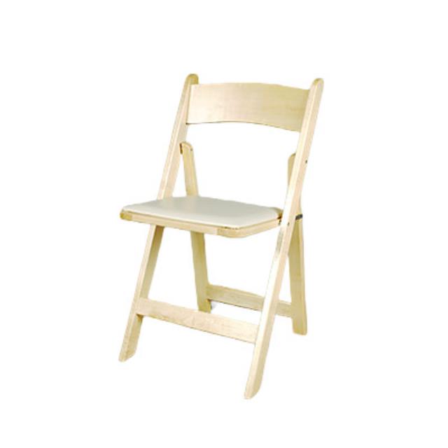 Rental store for chair wood natural w padded seat in the San Jose metro area