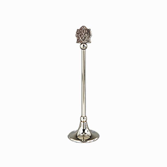 Rental store for table stand 12 inch tall ornate pewter in the San Jose metro area