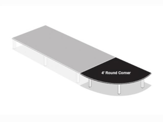 Rental store for stage 1 4 round 4 foot installation include in the San Jose metro area
