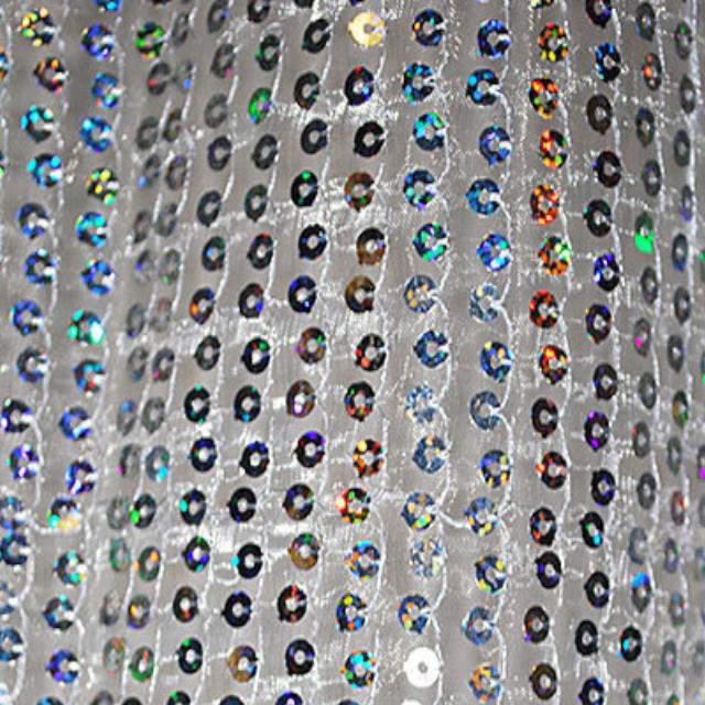 Rental store for drape sequin 8 foot w x 12 foot h white sheer in the San Jose metro area