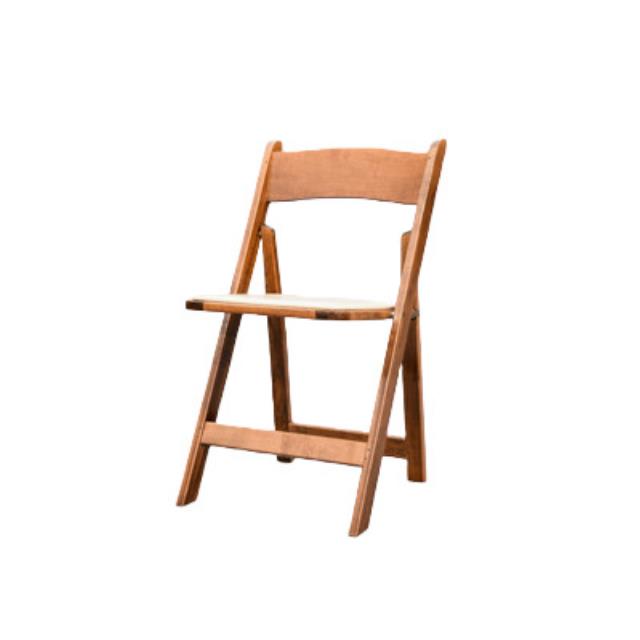 Rental store for chair wood walnut w padded seat in the San Jose metro area