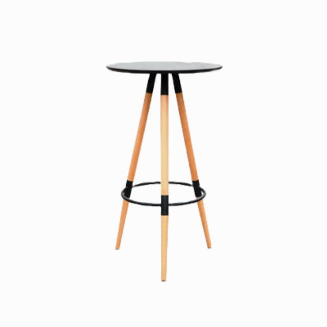 Rental store for cocktail table 24 inch rd beechwood 42 inch ht in the San Jose metro area