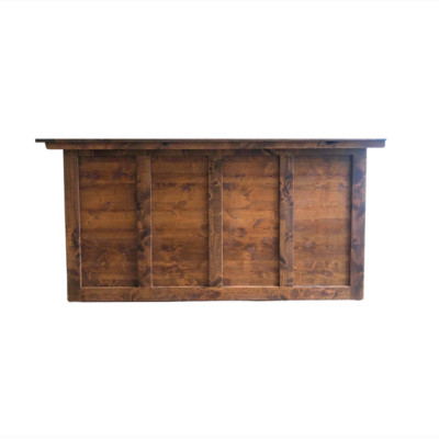 Rental store for bar rustic wood 7 foot l x 30 inch w x 41 5 inch h in the San Jose metro area