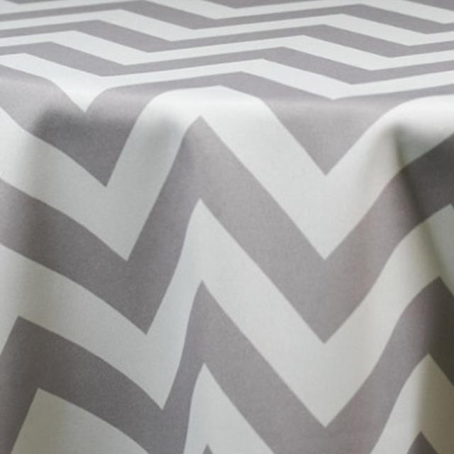 Rental store for specialty chevron grey and white linen in the San Jose metro area