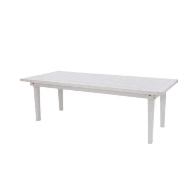 Rental store for table farm whitewashed 8 foot x40 inch in the San Jose metro area