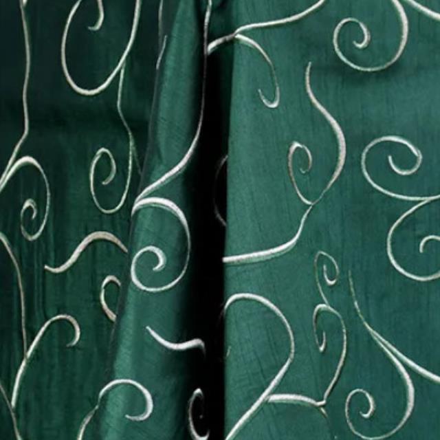 Rental store for nova swirl hunter green linen in the San Jose metro area