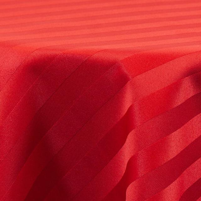 Rental store for satin stripe red linen in the San Jose metro area