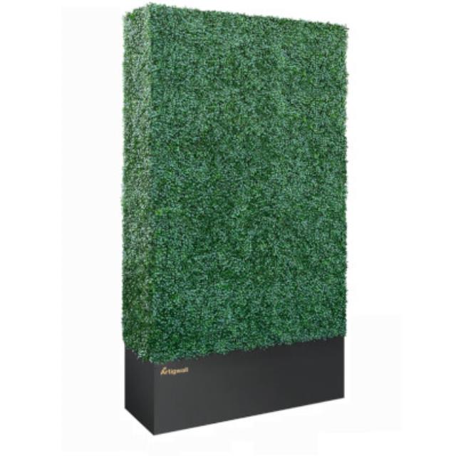 Rent hedge wall 4 foot w x 8 foot h with black planter