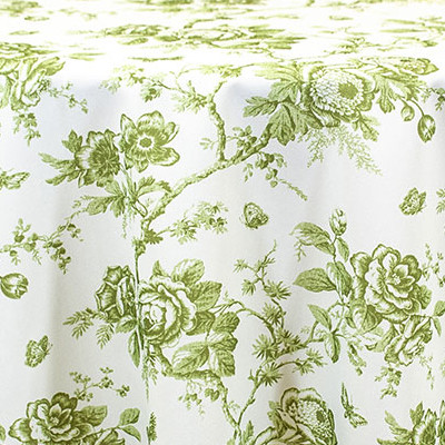 Rent specialty toile avocado linen